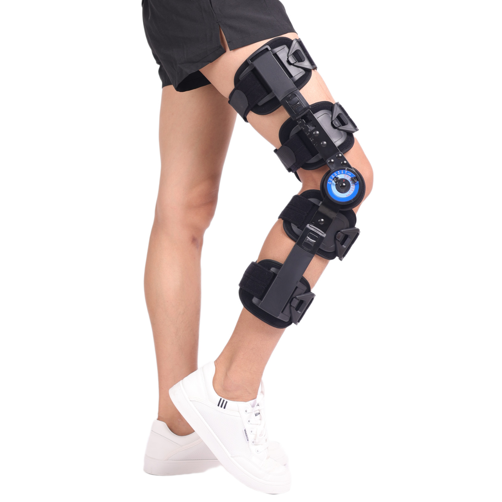 Adjustable Hinged ROM Knee Brace,Immobilizer for Meniscus, Fits Both Legs