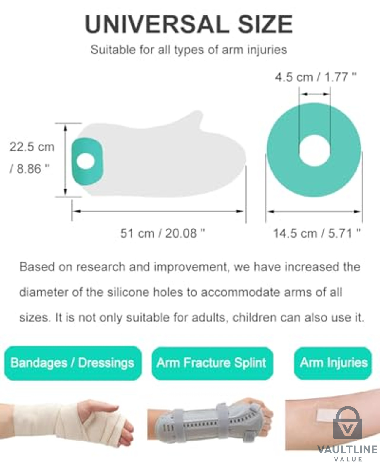 Waterproof Arm Cast Cover for Shower – Reusable Silicone Protective Sleeve