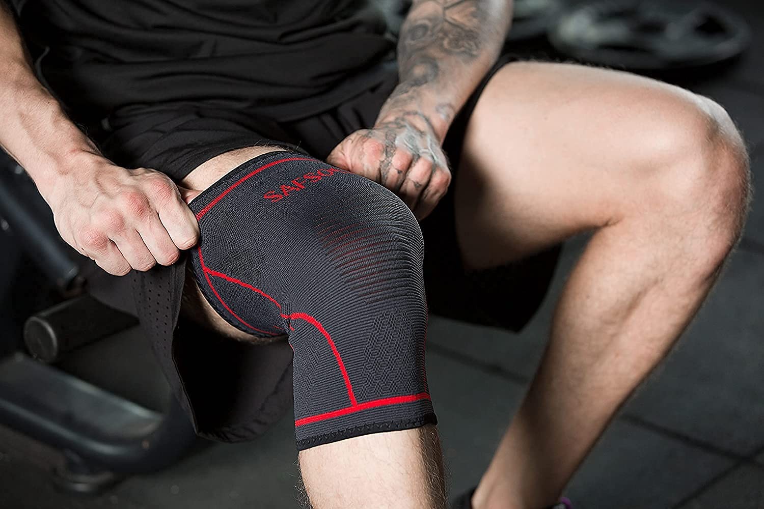 Knee Compression Sleeve,Knee Sleeves for Weightlifting,Knee Braces Runners, B…