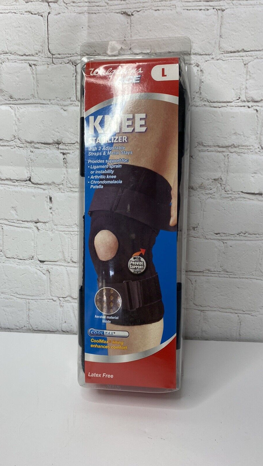 Walgreens ACE Knee Stabilizer with 2 Adjustable Straps & Metal Stays