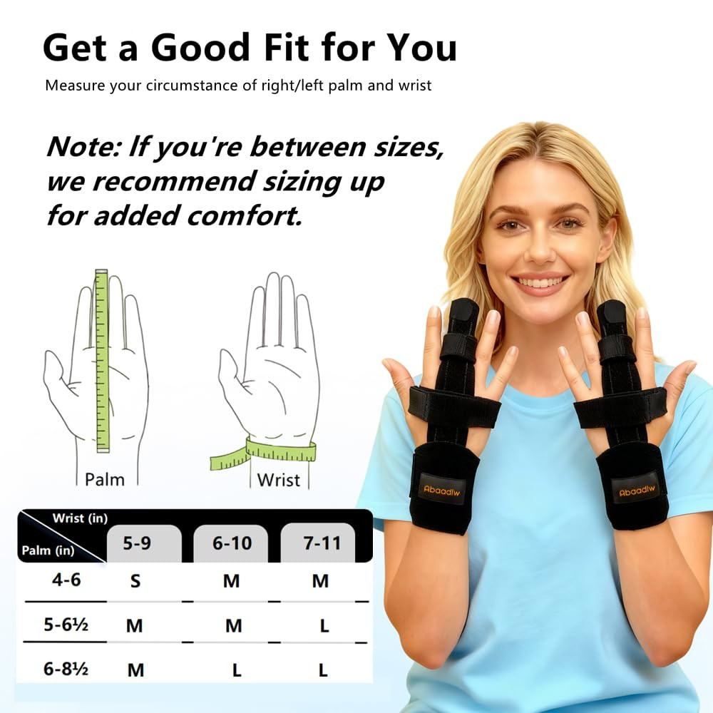 Trigger Finger Splint 2 Pcs, Adjustable Index Finger Splint, Finger Splint Middl