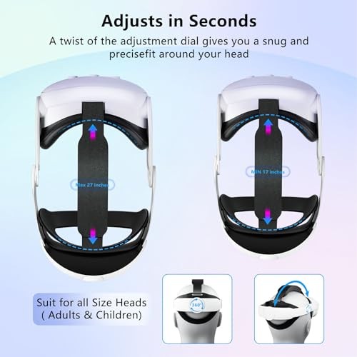 SAQICO COMFORT HEAD STRAP FOR META QUEST 3S AND QUEST 3 – WHITE AND BLACK