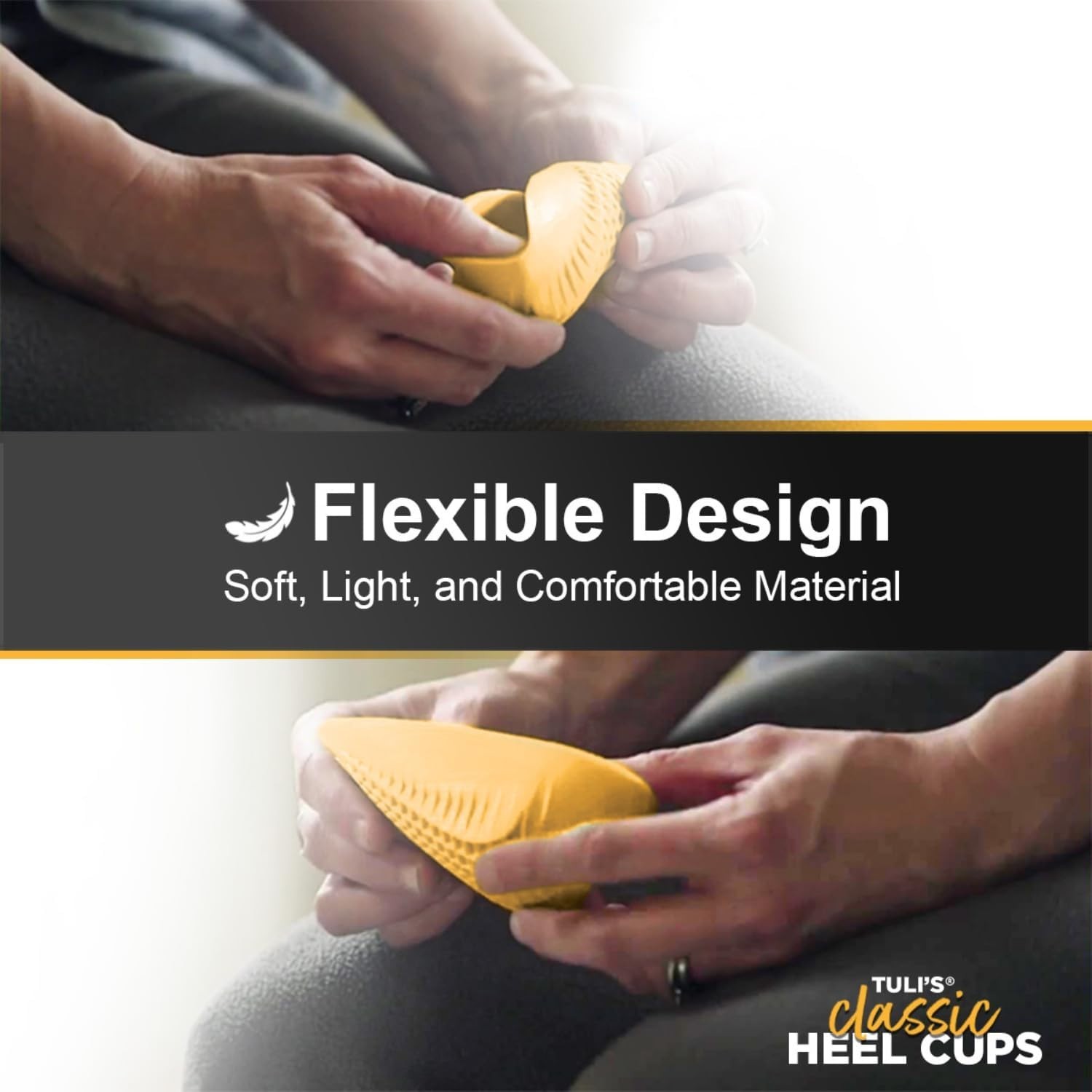 Classic Heel Cups, Cushion Insert for Plantar Fasciitis, Shock Absorption, an…