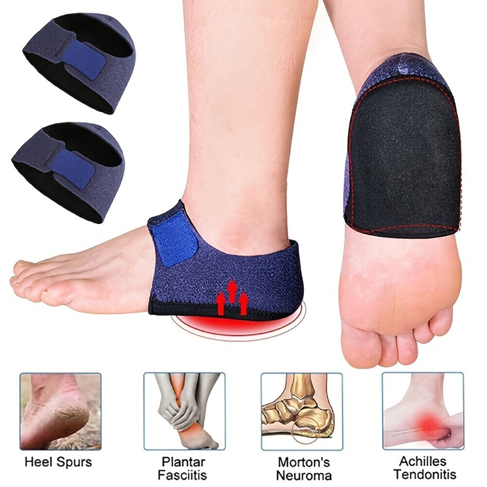 1 Pair Adjustable Heel Support Protector Pads Sleeve Heel Cups Plantar Fasciitis