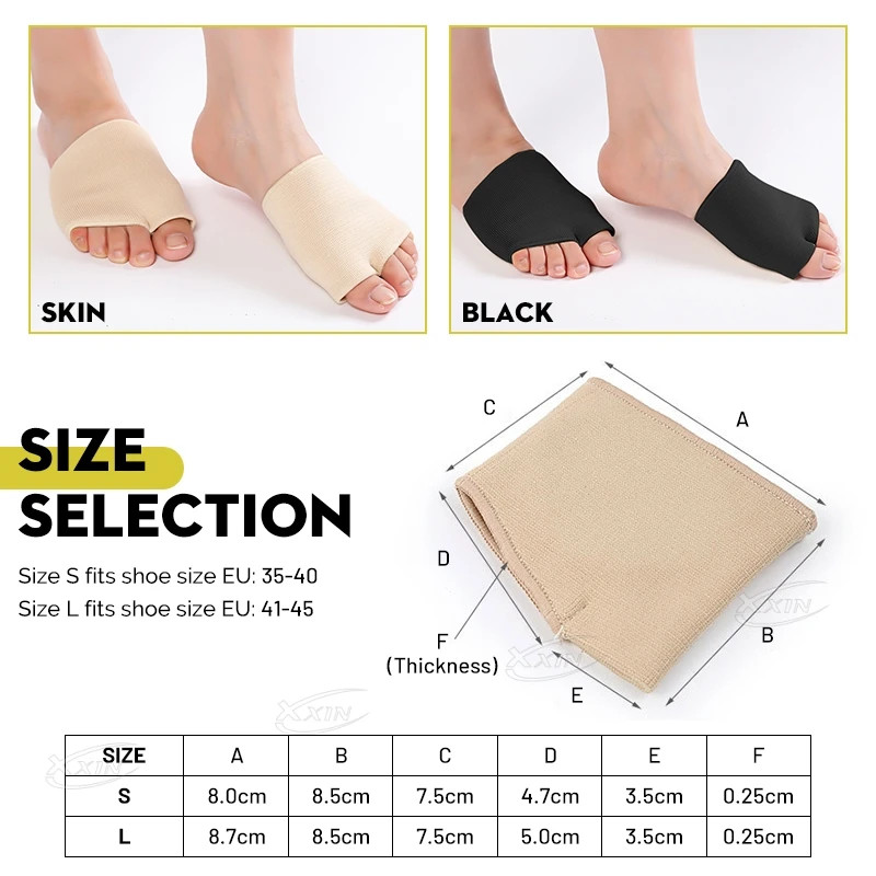 Forefoot Protector CoverSilicone Gel Forefoot Pads Shoe Insole Foot Pain R