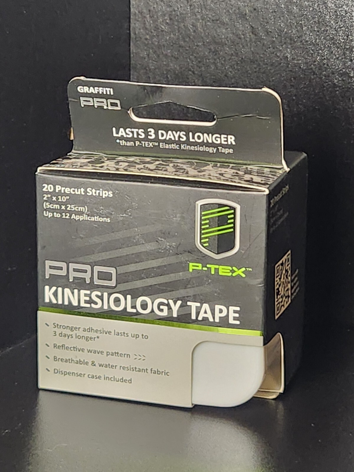 2 ROLLS – P-TEX ELASTIC KINESIOLOGY TAPE 20-2″ X 10″ STRIPS/ Color GRAFFITI PRO