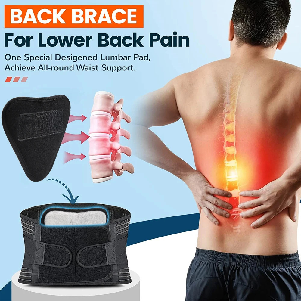 Back Brace Adjustable Waist Belt Support Brace for Lumbar Trainer Sweat Belt for