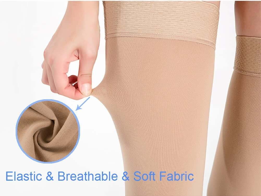 Thigh High Medical Compression Stockings for Treatment Varicose Veins Swelling