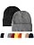 PFFY Unisex Beanie Hats for Men Women Plain Knit Winter Beanies Warm Hat | Doubl