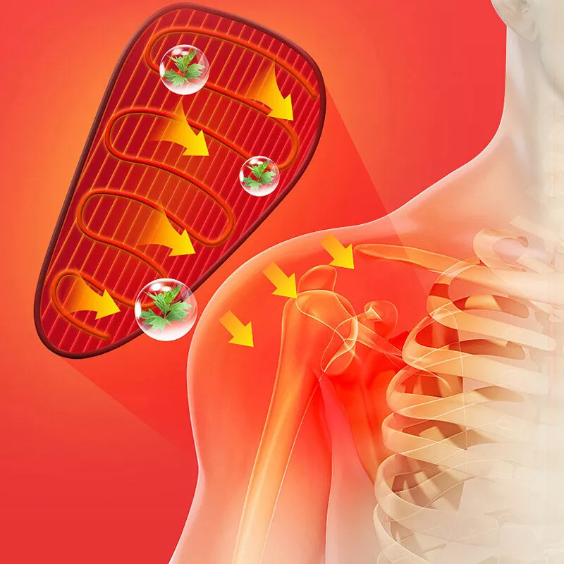 Electric Heated Shoulder Joint Brace Support with Vibration Relief Pain Massager