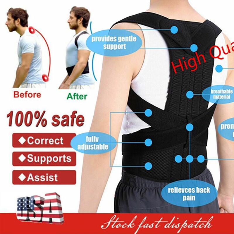 Fajas Correctora De Postura Faja Ortopedicas Para Hombres La Espalda Talla S-4XL