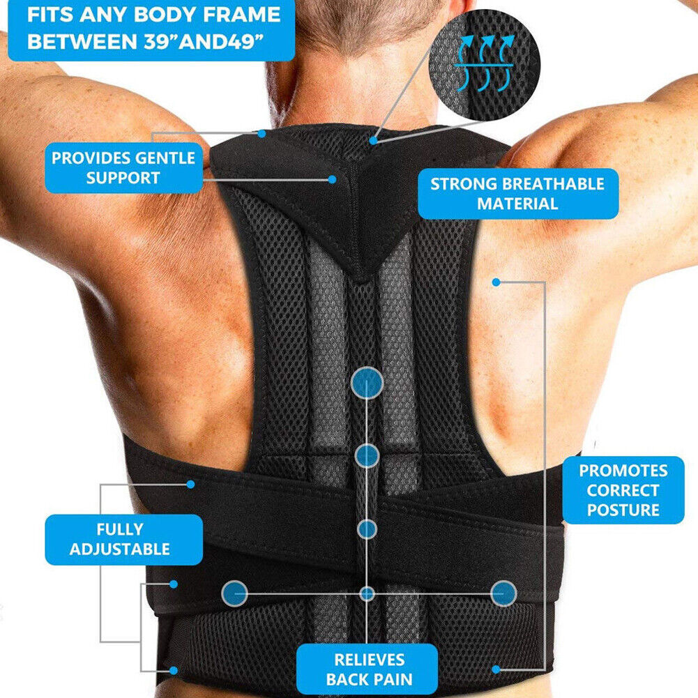 Improve shoulder Back Posture and reduces pain Correct Brace Belt for Men Women