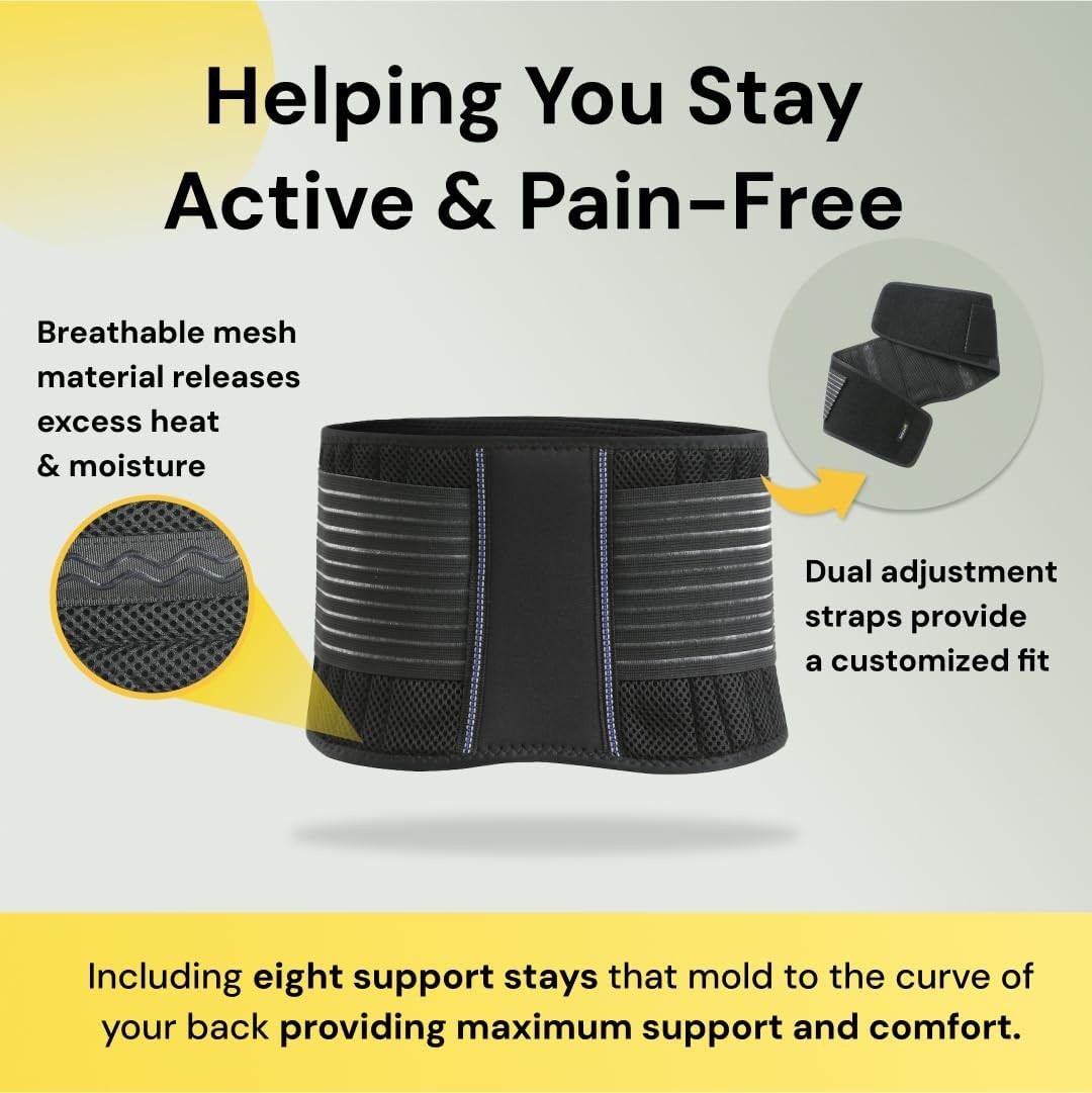 ADJUSTABLE BACK BRACE BELT SUPPORT Men Women Pain Relief Waist Posture Corrector