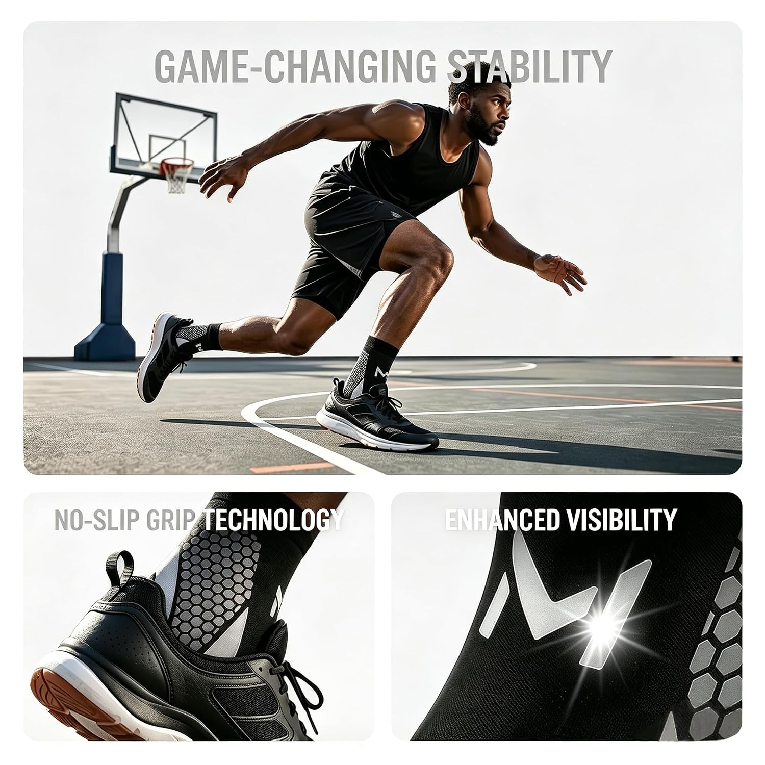 Ankle Brace 2 Pack, Adjustable Lace-Up Ankle Support with Stabilizing Straps,