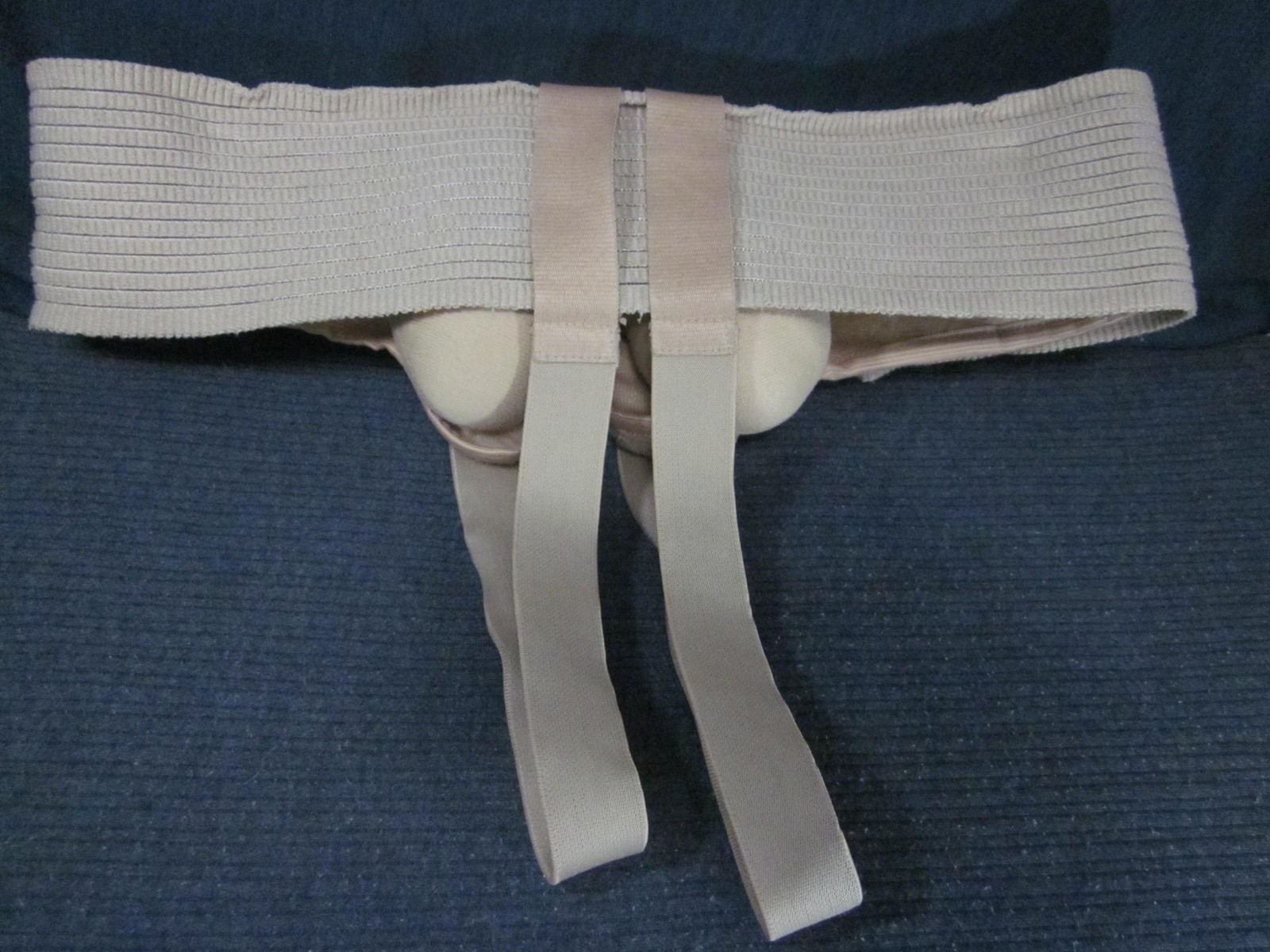 Hernia Belt Support Men Pre & Post Surgery Large Double Sided Wonder Care Tan