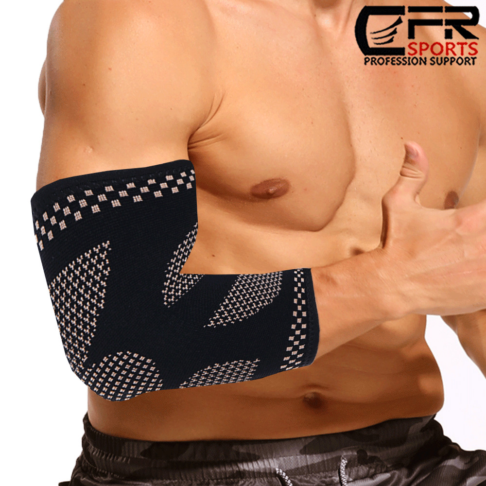 Copper Elbow Brace Compression Support Sleeve Arthritis Tendon Joint Pain Wrap @