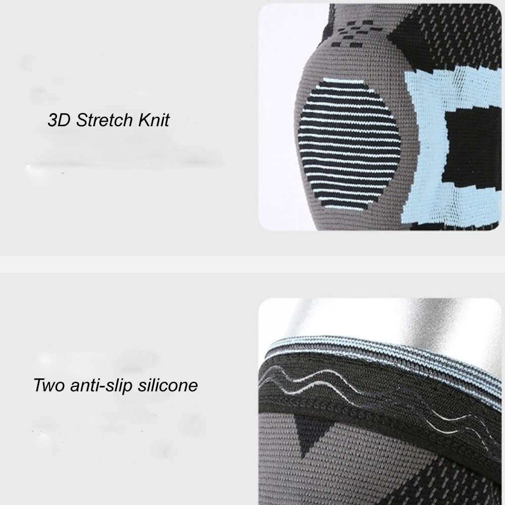 Shock-absorbing Silicone Knee pad Spring Knit Breathable Non-slip Meniscus Brace