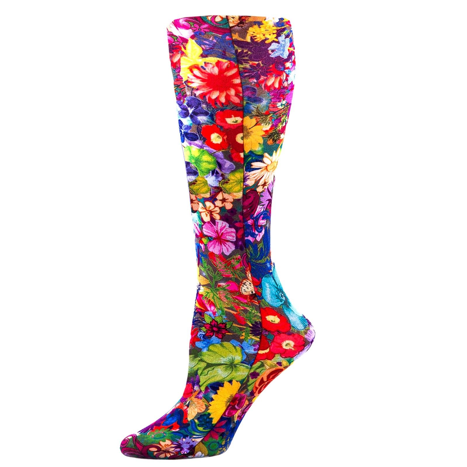 Celeste Stein Therapeutic Graduated Compression Socks, Plus, Butterfly Garden