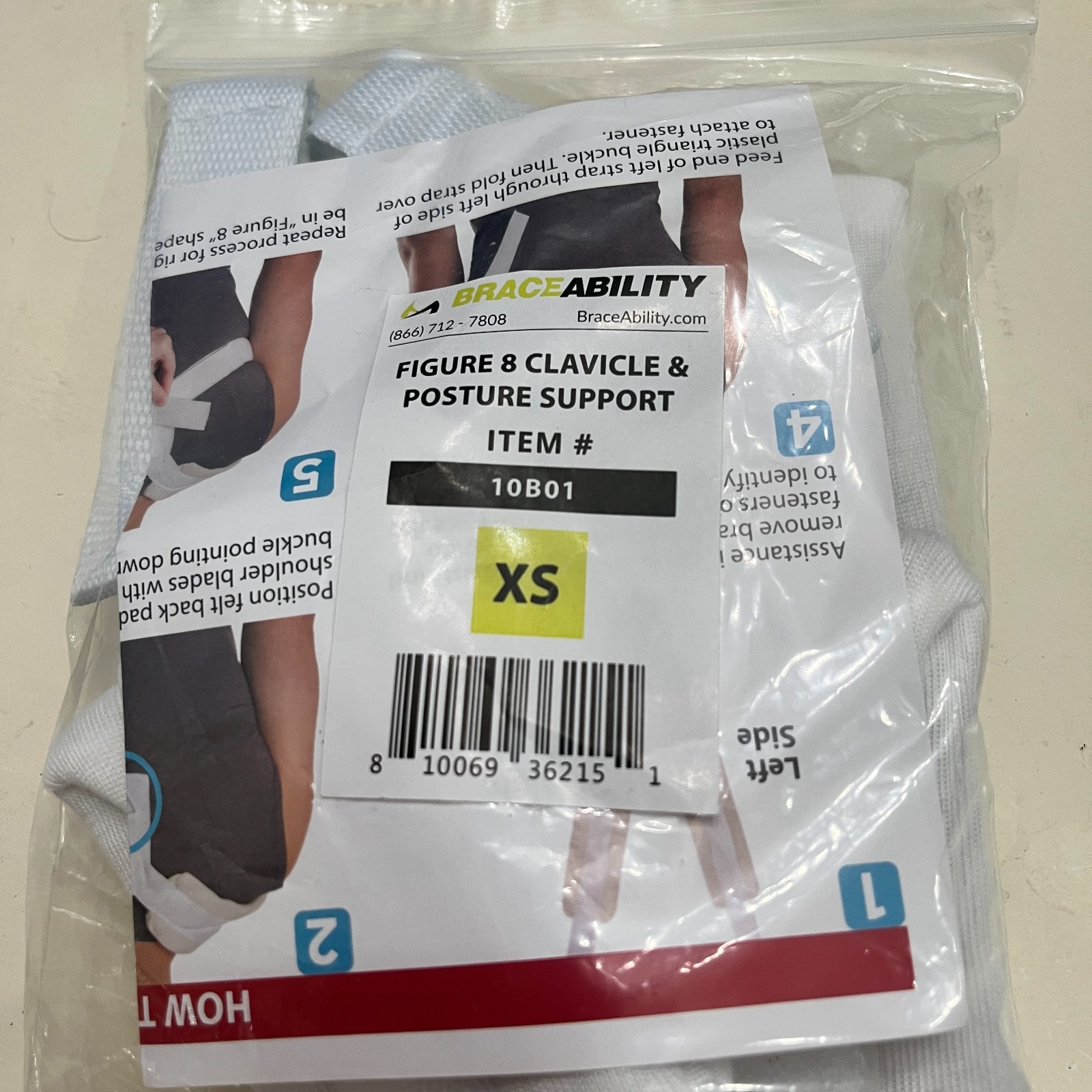 BraceAbility Kids Clavicle Support Brace Figure 8 Posture Corrector (XS) 20-24″