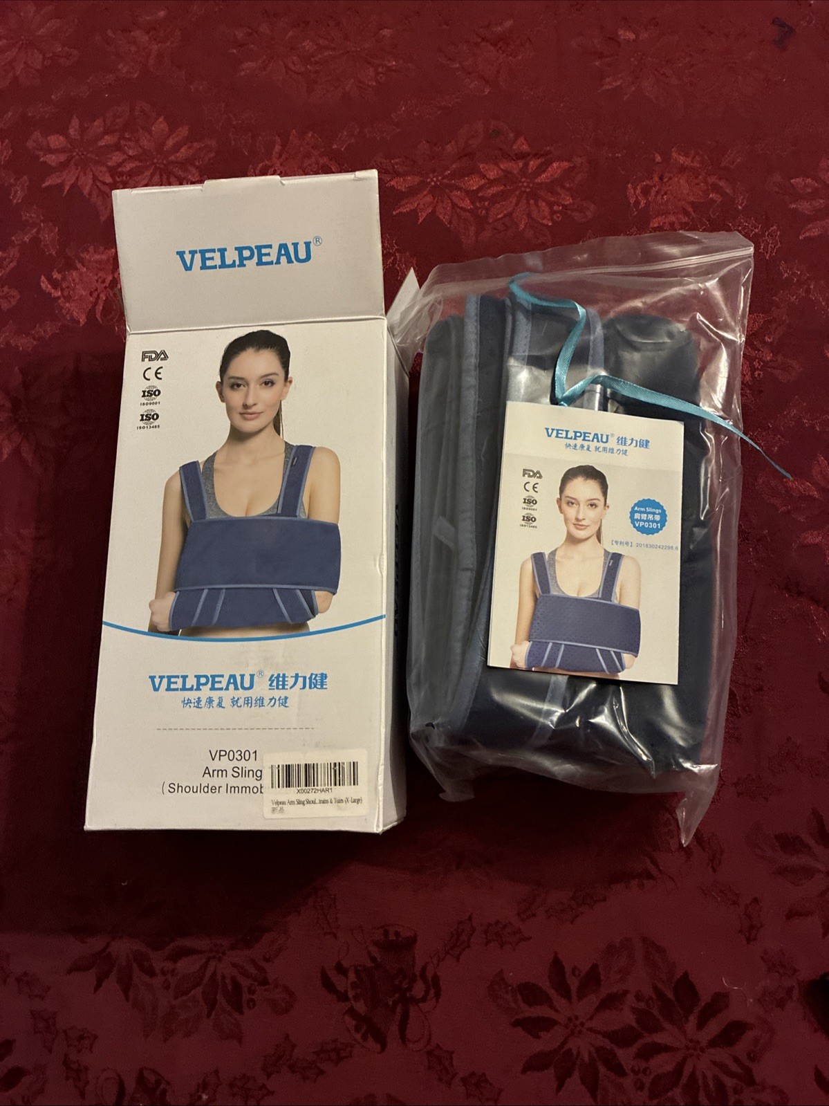 Velpeau Arm Sling Shoulder Immobilizer Adjustable Rotator Cuff Support Brace Xl