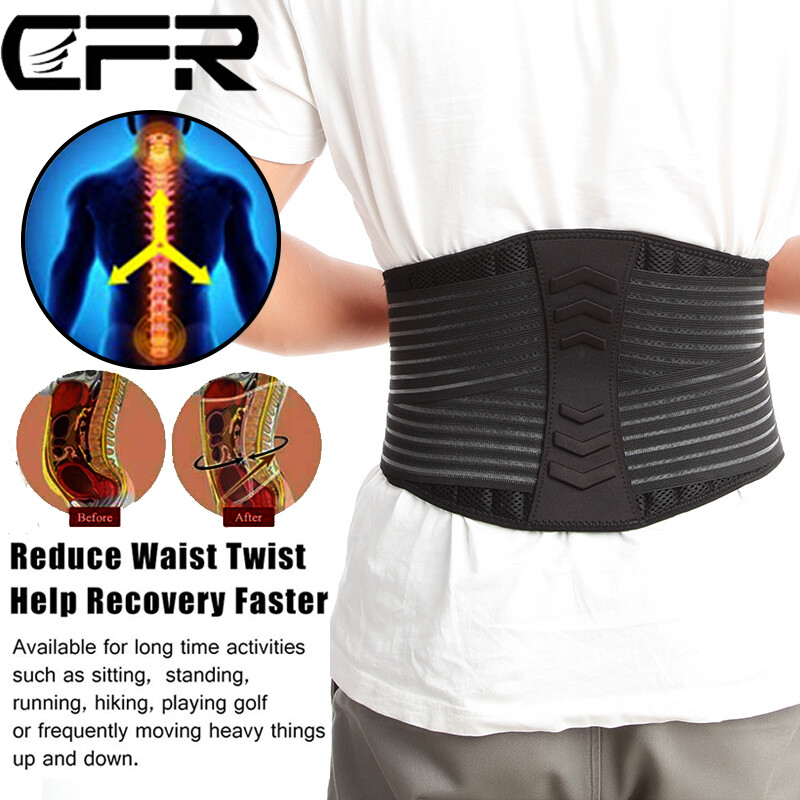 Lower Back Support Lumbar Waist Belt Brace Double Pull Breathable Belt Men Women