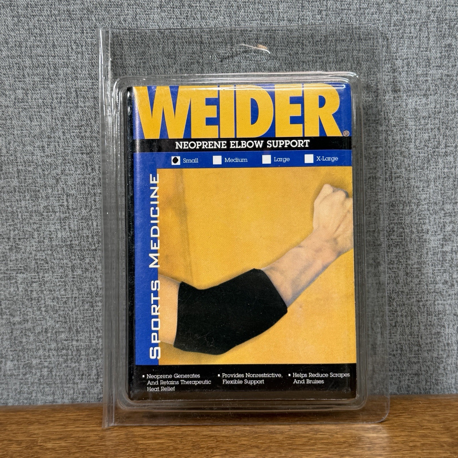 New Vintage Weider Fitness Neoprene Elbow Support Adult Size Small 7”-9”