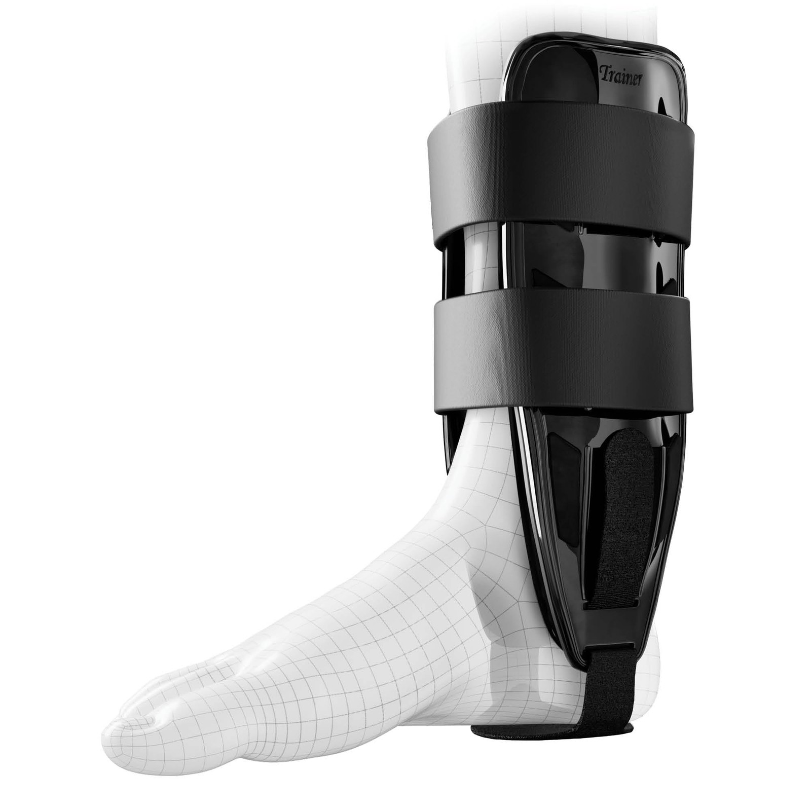 Black AnklePro Air Gel Stirrup Ankle Brace, Regular, Stabilizer, Cold Therapy
