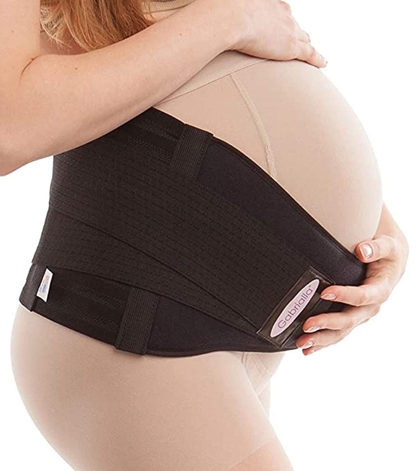 GABRIALLA Pregnancy Belly Band – Strong Support, 8″ Large (Pack of 1), Black