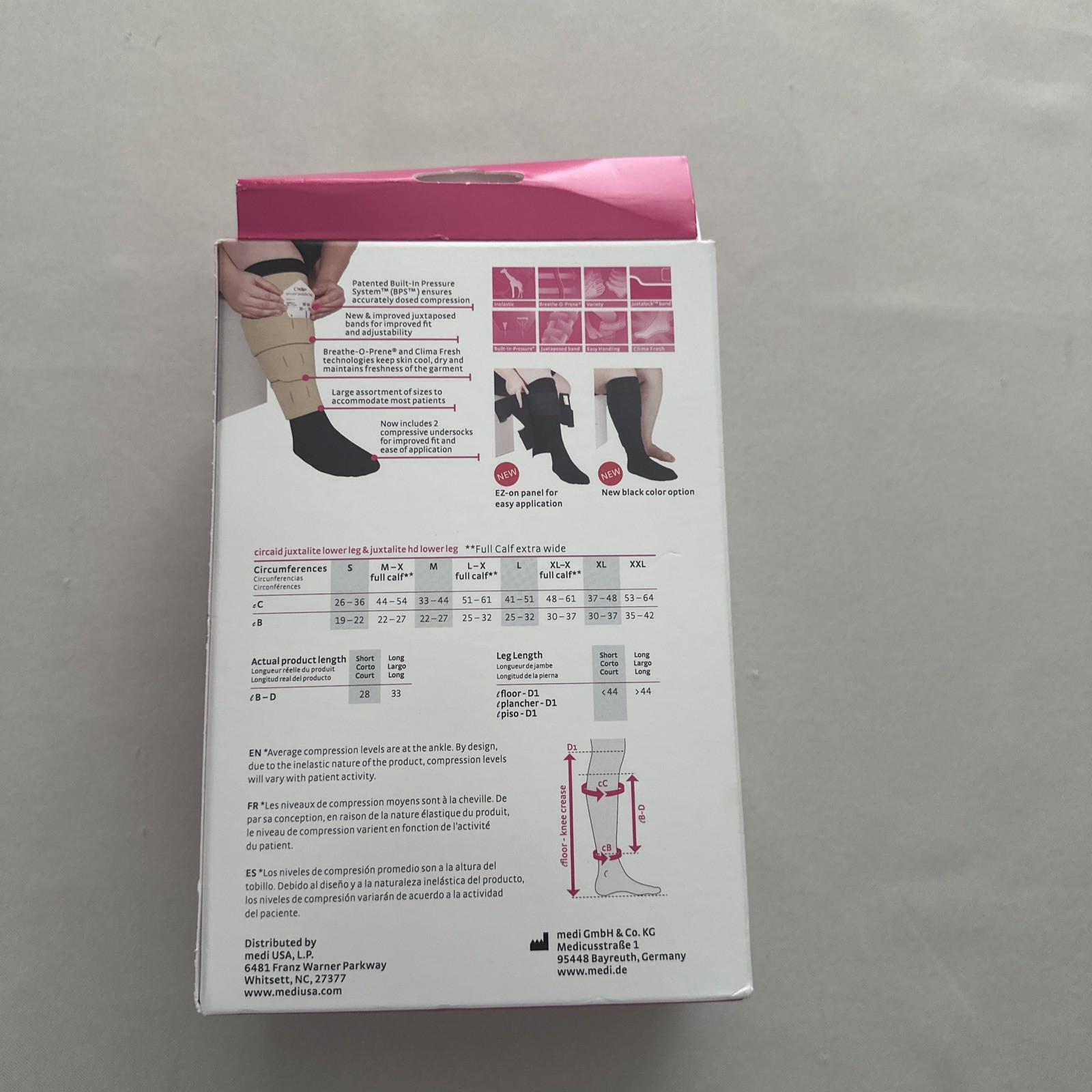 Circaid Juxtalite HD Lower Leg Compression Wrap Shorts, Medium Ez -on Panel