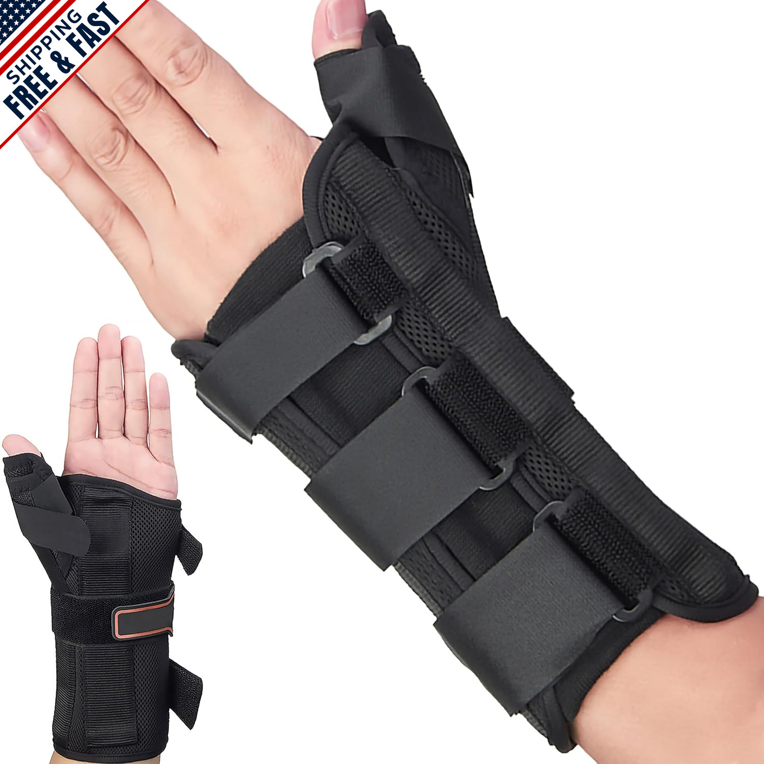 Wrist and Thumb Splint for De Quervain’s, Tendonitis, and Arthritis Left, Medium