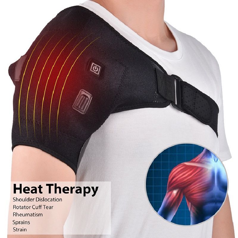 USB Heated Shoulder Massager Shoulder Brace Heating Pad For Knee Elbow Shoulder