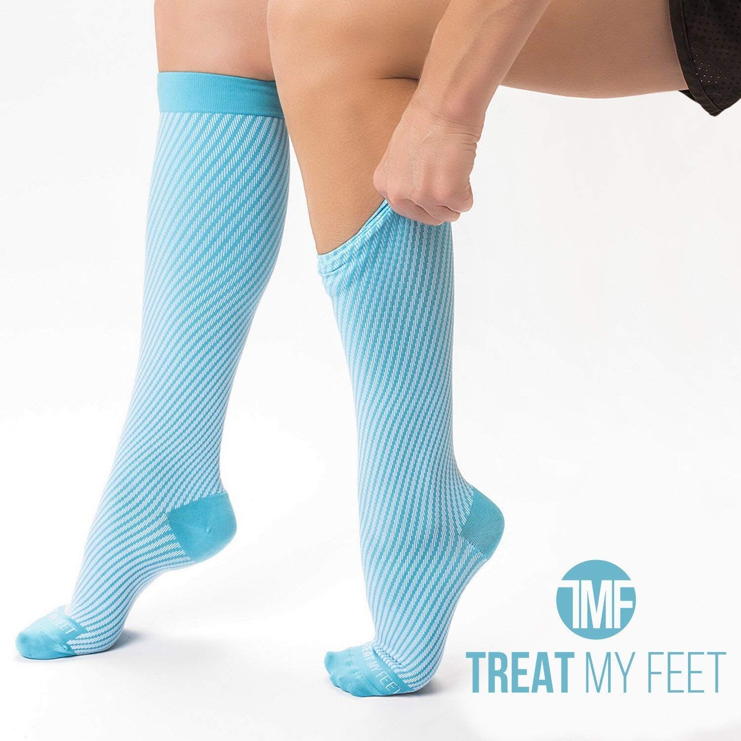 Knee High Compression Socks for Women & Men, 15-20 mmHg – Edema Pain Relief