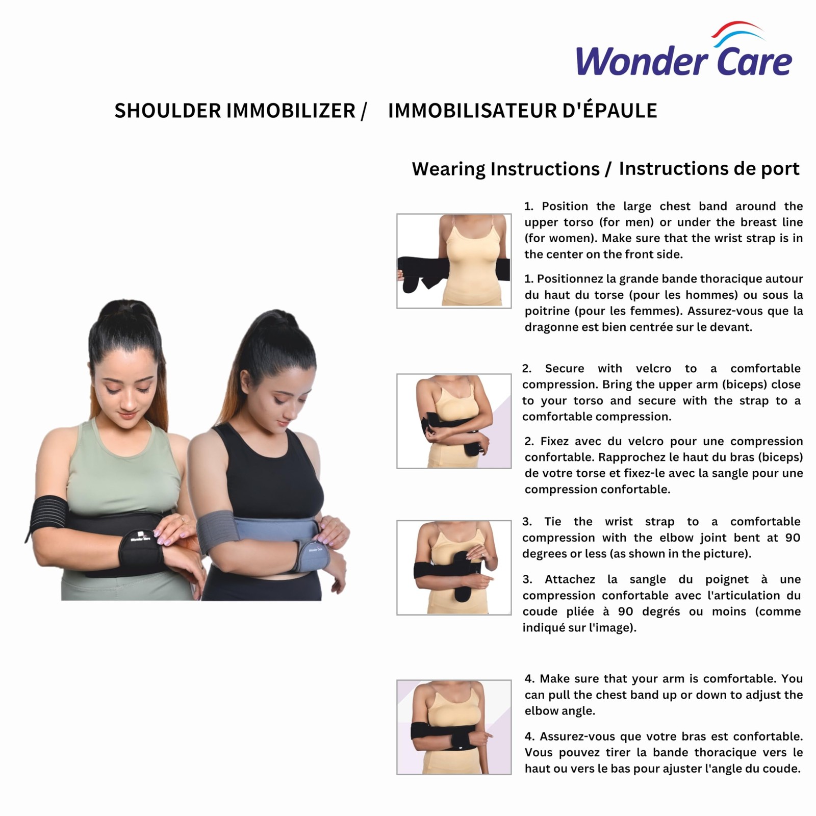 Size 2 31″-35″ Shoulder Support Brace Arm Sling Immobilizer for Rotator Cuff
