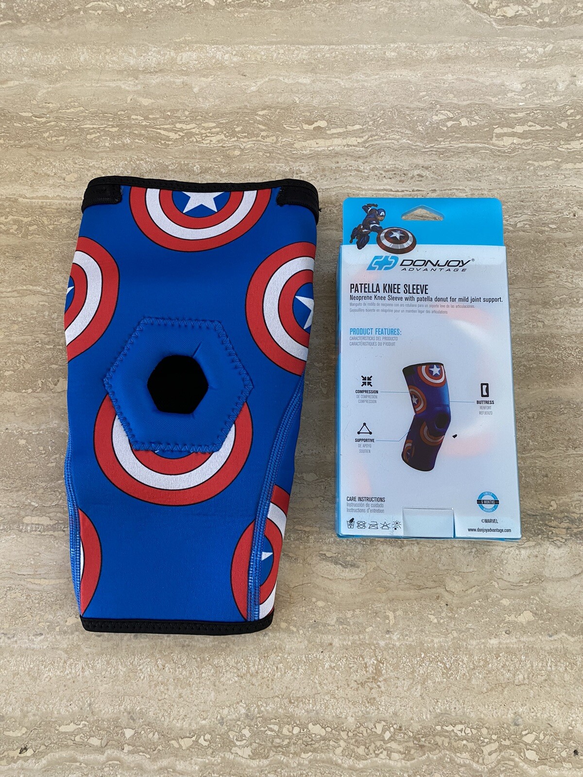 Youth Knee Sleeve. New. Strains, Tendonitis Patella Support Marvel Super Hero