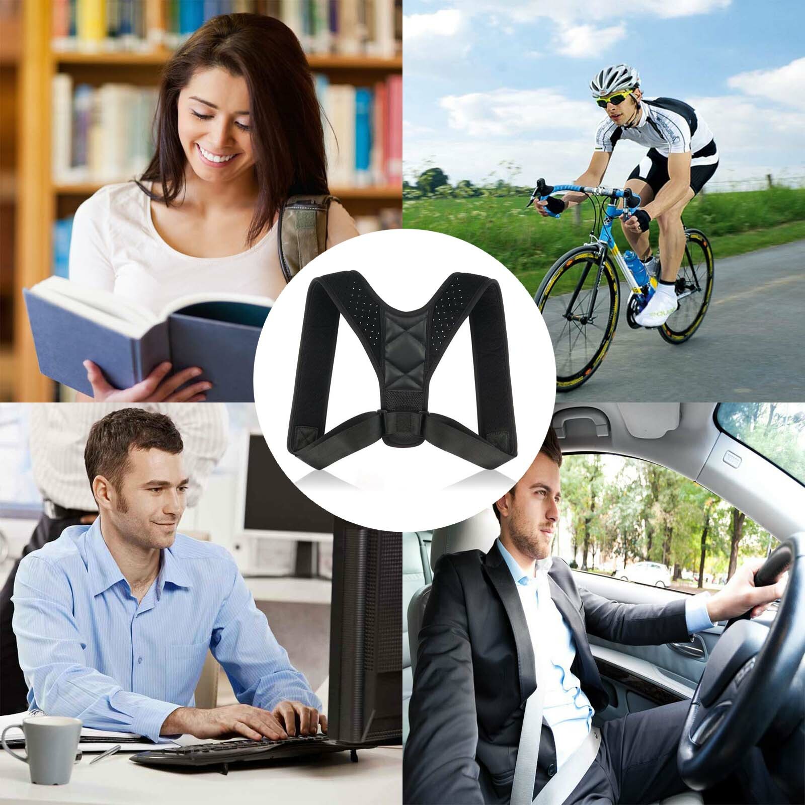 Straight Support Back Brace Posture Corrector For Instant&Long Term Pain Relief