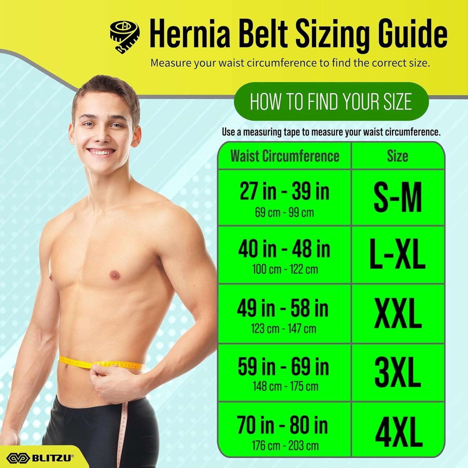 BLITZU Umbilical Hernia Belt for Men & Women, Abdominal Binder Adjustable Truss