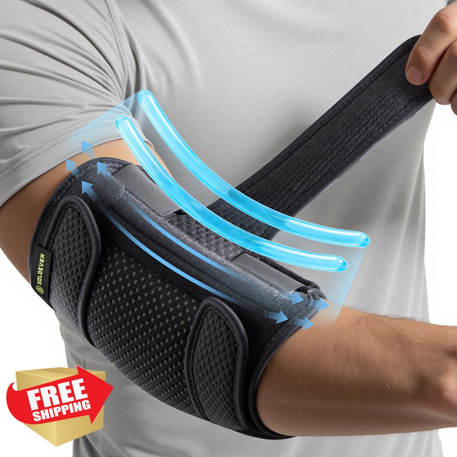 SOLOEVER Elbow Brace Black Large