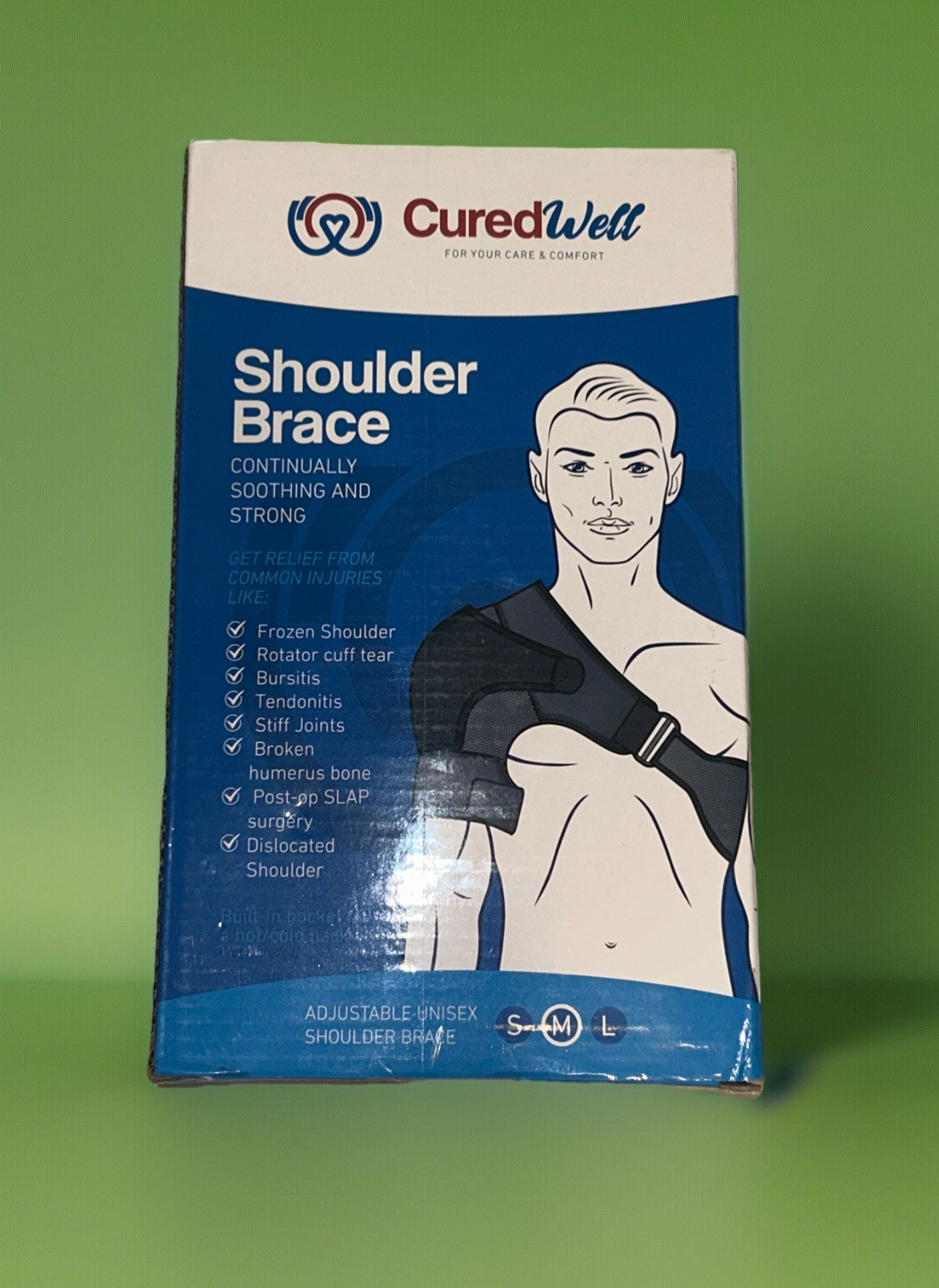Medium Shoulder Brace for Women & Men – Shoulder Compression Sleeve by CuredWell