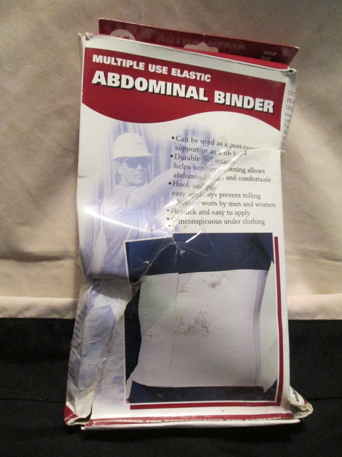 NEW! OTC Multiple Use Elastic Abdominal Binder (White) Medium 2518-M