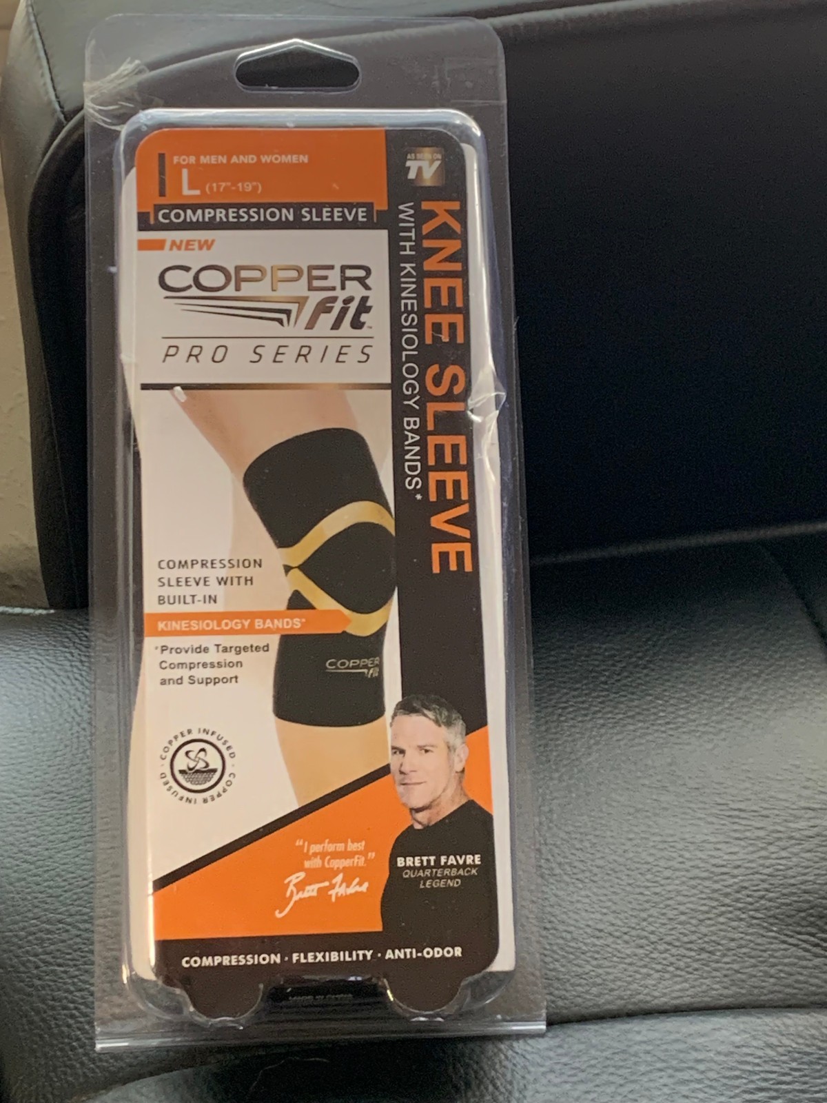 Copper Fit Knee Sleeve, Size L, As Seen on TV, New in Box