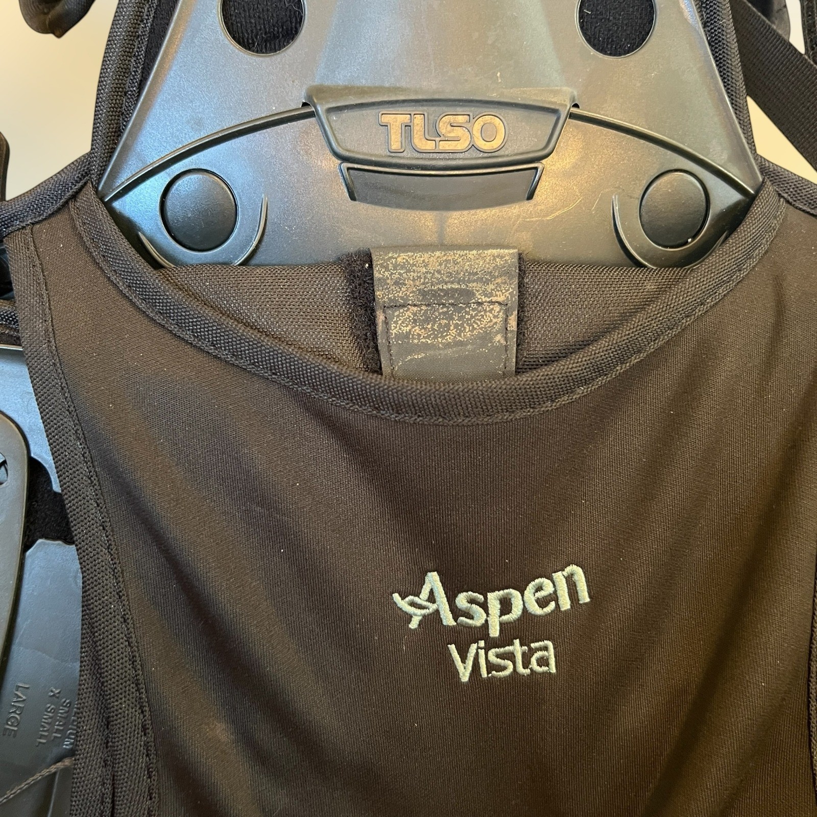 Spinal Orthosis Aspen Vista TLSO OSFA Medical Back Brace Blk GUC S-XL Adjustable