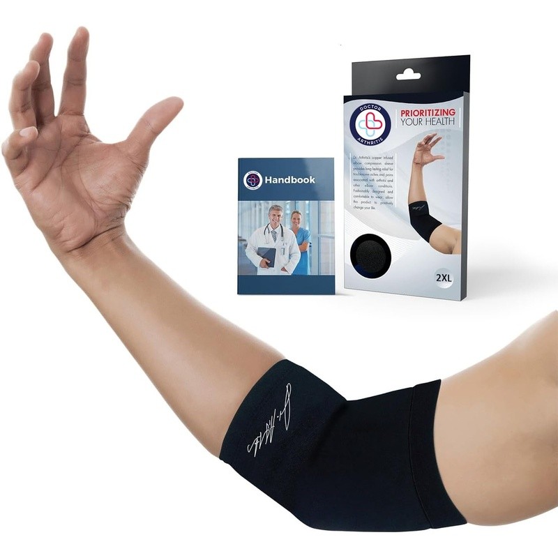 Elbow Compression Sleeve Tennis Golfers Elbow Arthritis Injury Recovery Support