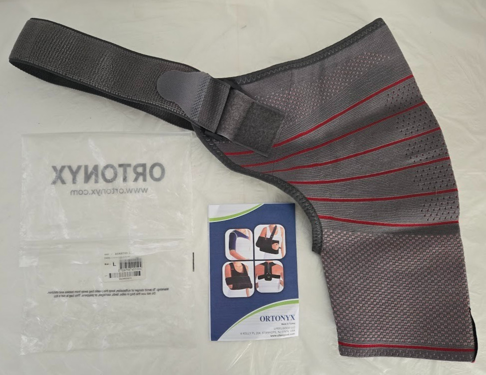 ORTONYX Shoulder Stability Brace Compression Sleeve Cuff Left/Right Size Large