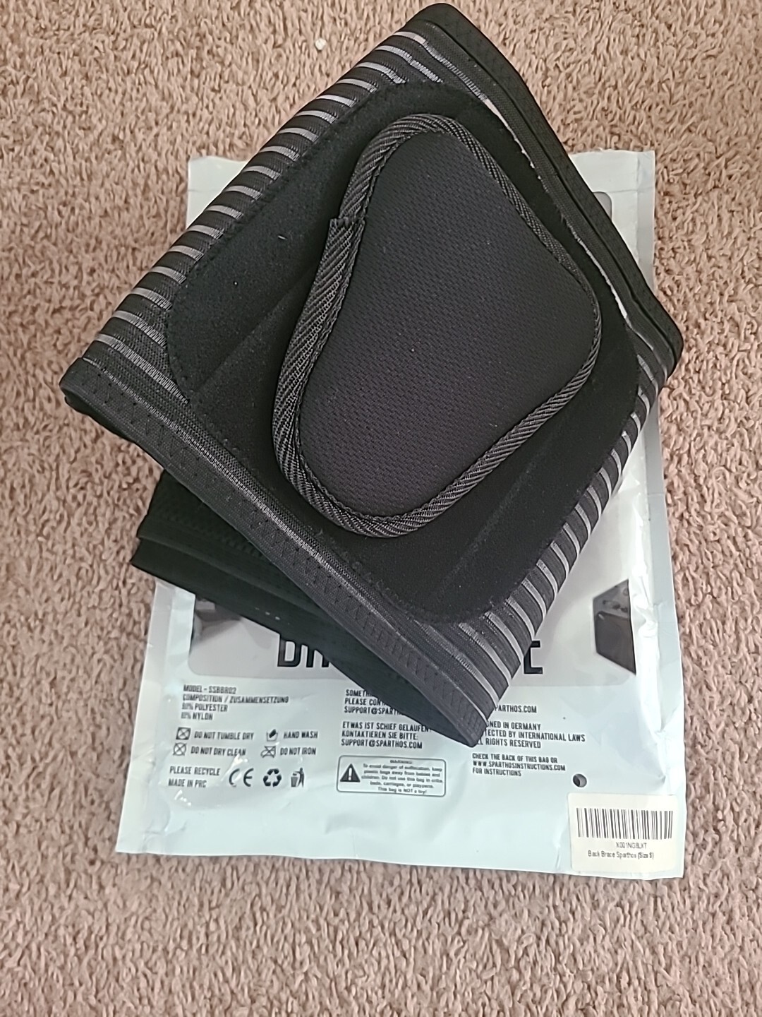 Open Box Never Used Sparthos Back Brace Back Pain Relief Size SMALL (Box#11)