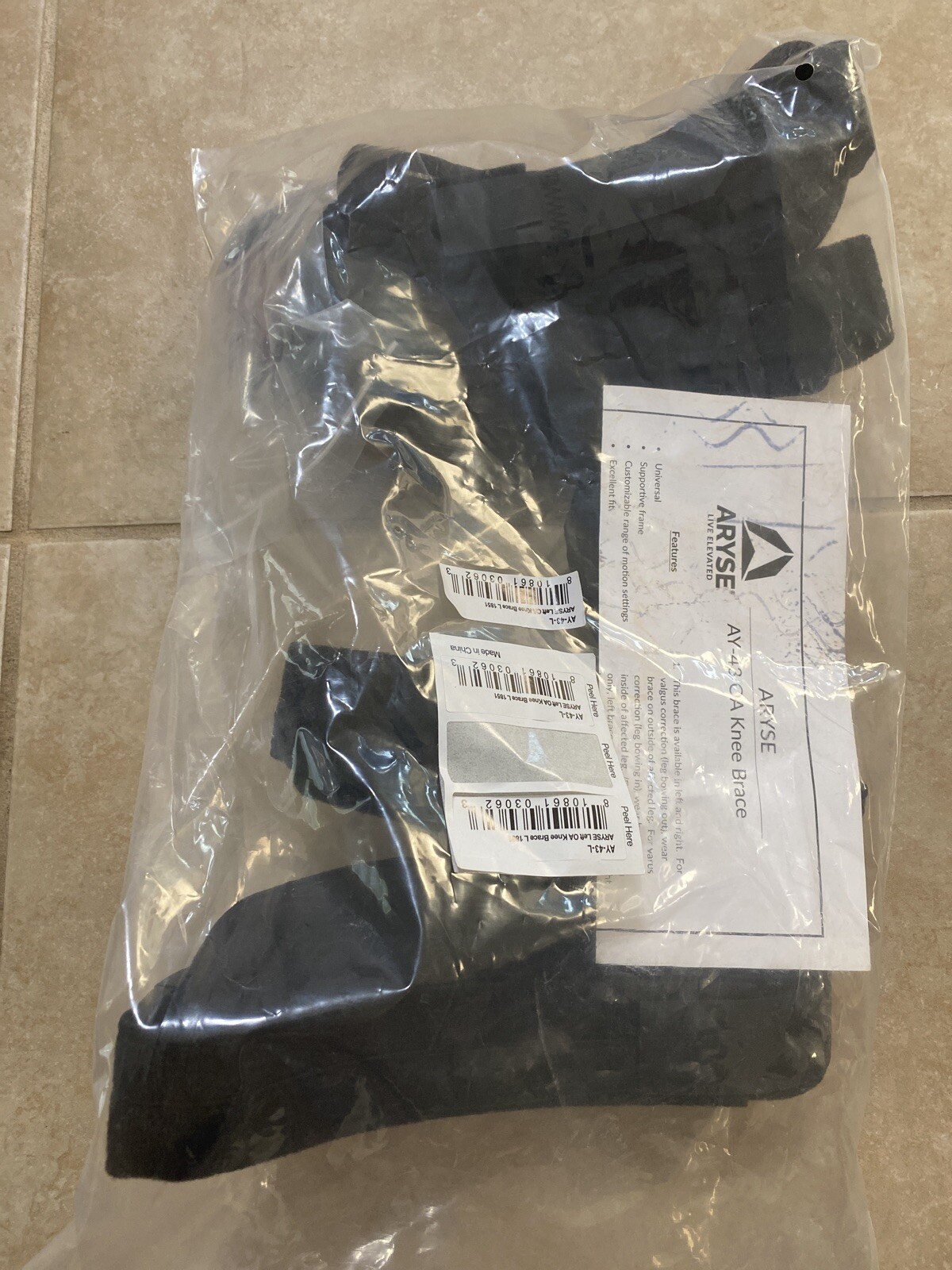 NEW! Aryse AY-43 Knee OA Brace Universal Size with Adjustment Tools