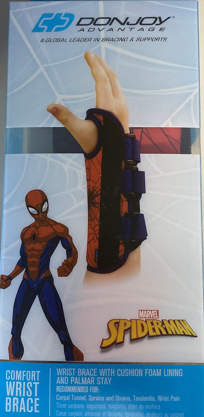 Marvel DONJOY Kids Spider-Man ADVANTAGE COMFORT WRIST BRACE -Right NEW