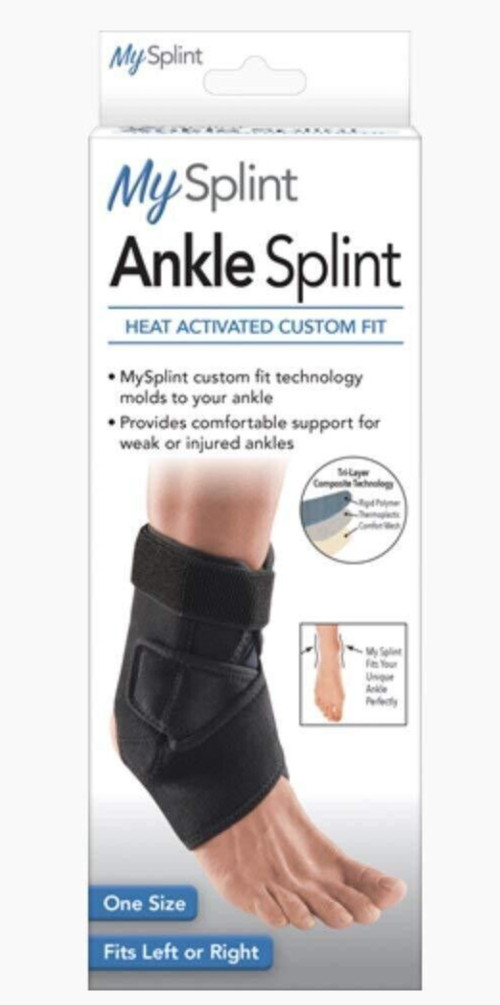 My ANKLE SPLINT Heat Activated Custom Fit One Size, Fits Left or Right Foot