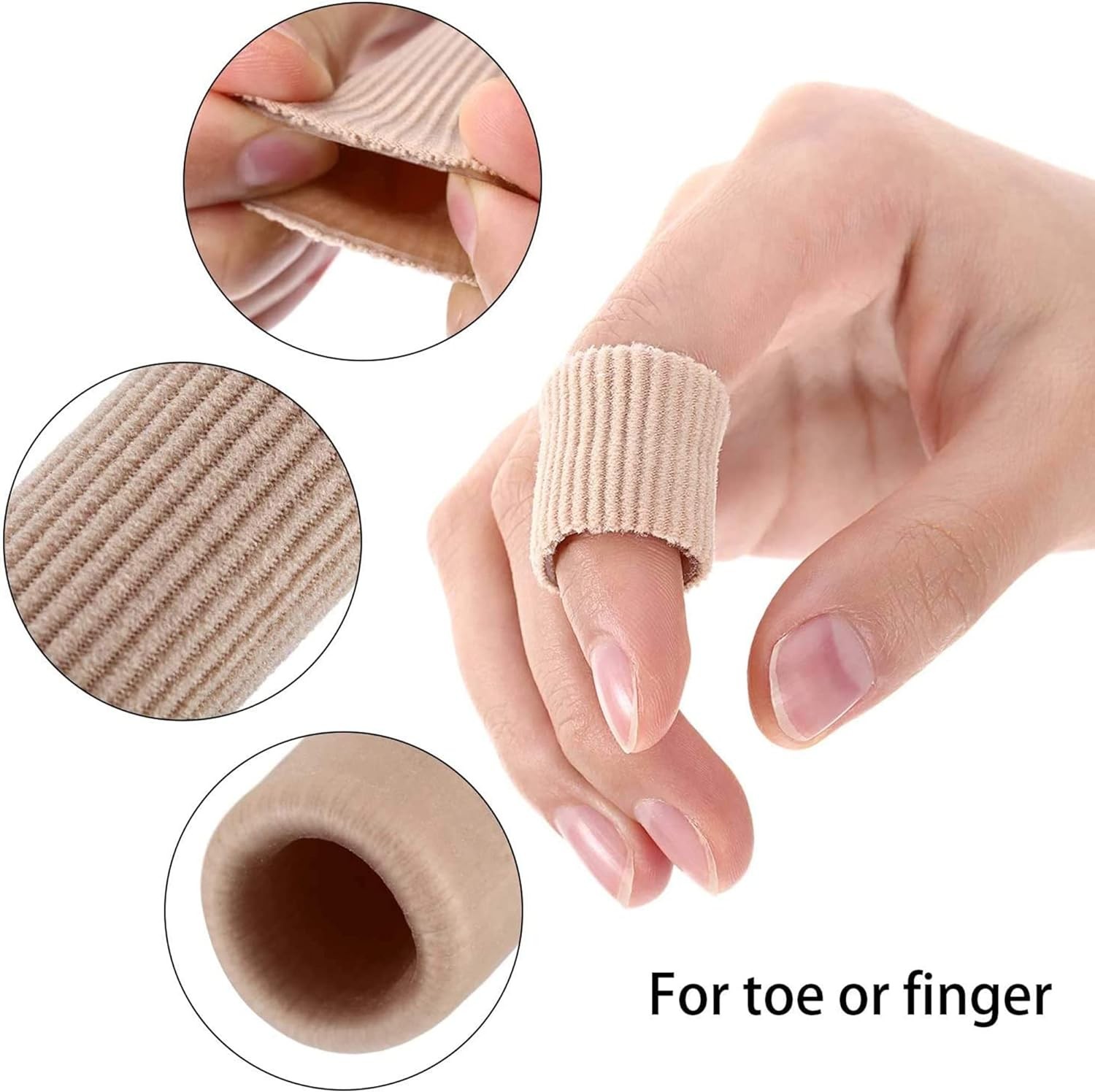 Blulu 16 Pcs Toe Cushion Tube Sleeves Soft Gel Corn Pad Protectors for Cushions