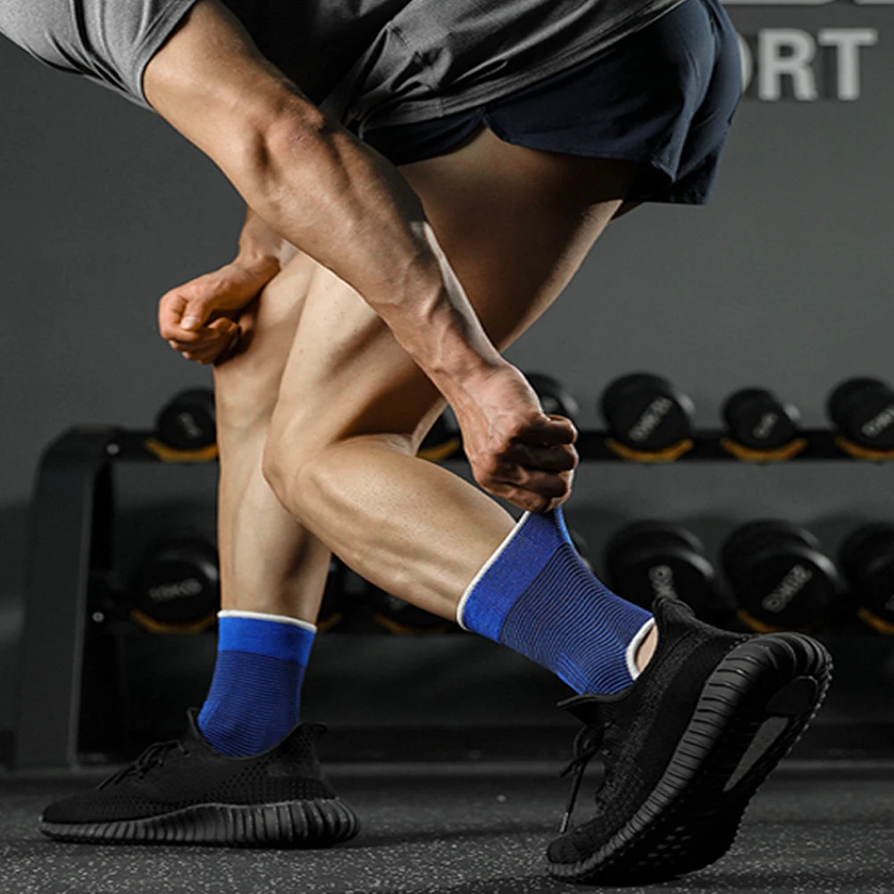 2Pcs Knitted Ankle Support For Sprains Arthritis Tendonitis Running Football.