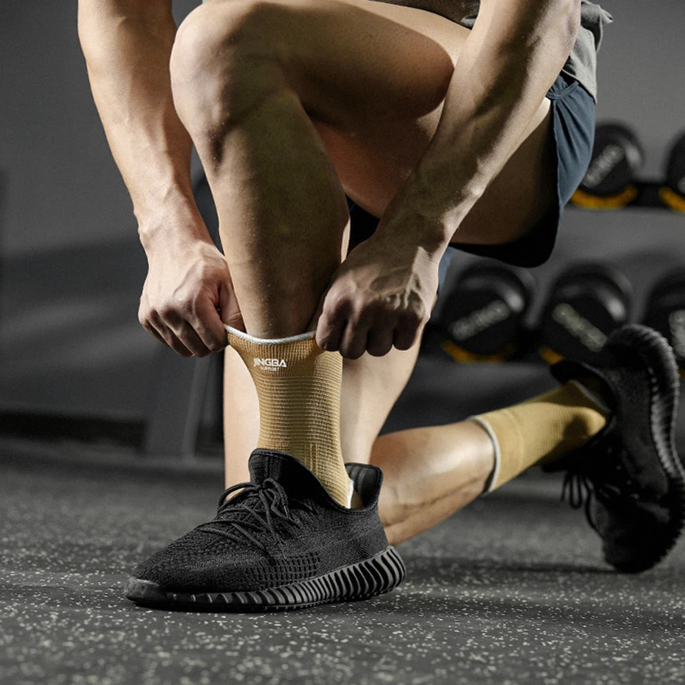2Pcs Knitted Ankle Support For Sprains Arthritis Tendonitis Running Football.